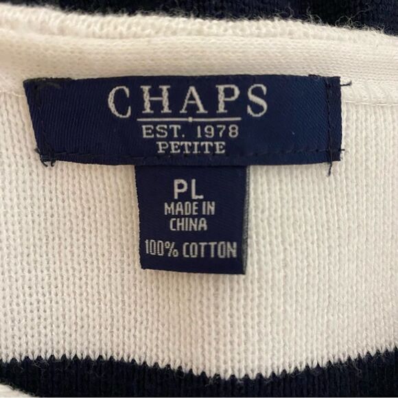 CHAPS Striped Knit Sweater Cardigan - Picture 9 of 9